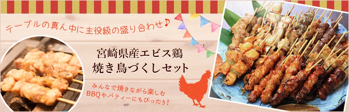 宮崎県産エビス鶏　焼き鳥づくしセット　エビス通販